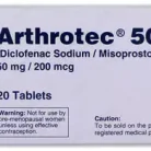 Arthrotec (diclofenac + misoprostol combination — contains misoprostol)