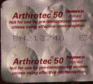 Arthrotec (diclofenac + misoprostol combination — contains misoprostol)