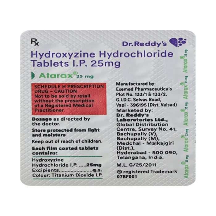 Buy Atarax 25 mg Atarax 25 mg