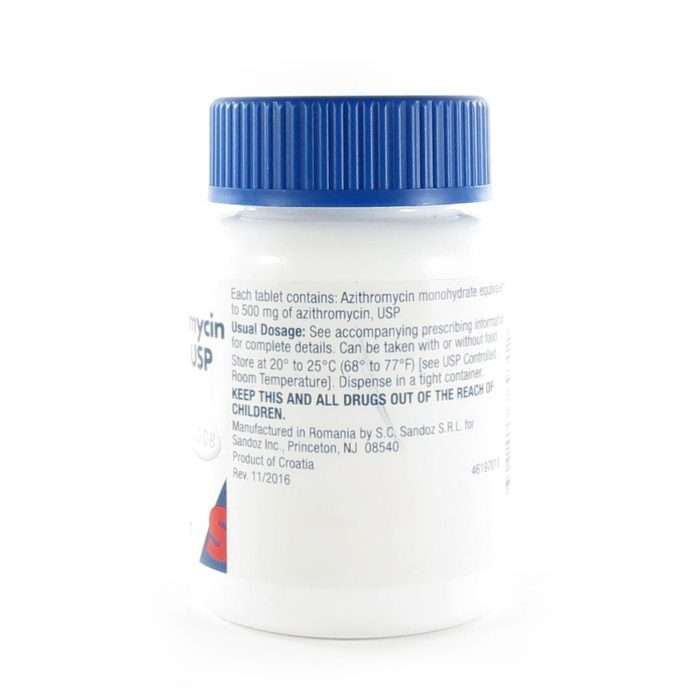 Buy Azithromycin 30 Tablets – 250mg, 500mg Azithromycin 30 Tablets – 250mg, 500mg