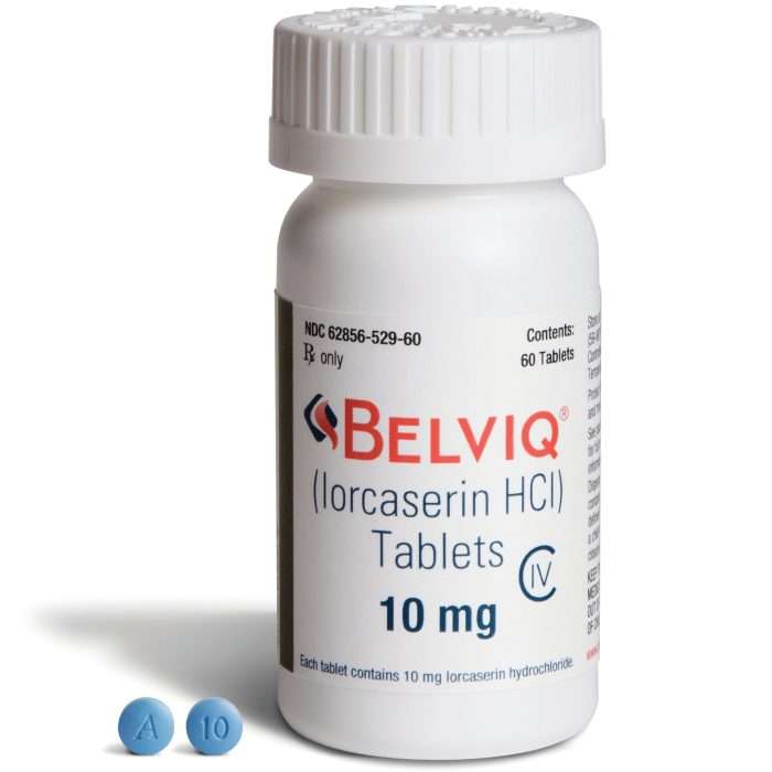 Belviq (Lorcaserin) 10mg, 100 Count Tablets Each Per Bottle!
