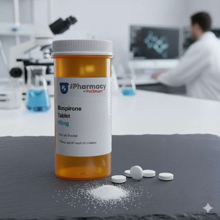 Buspirone 15 mg Tablet – Anti-Anxiety for Pets