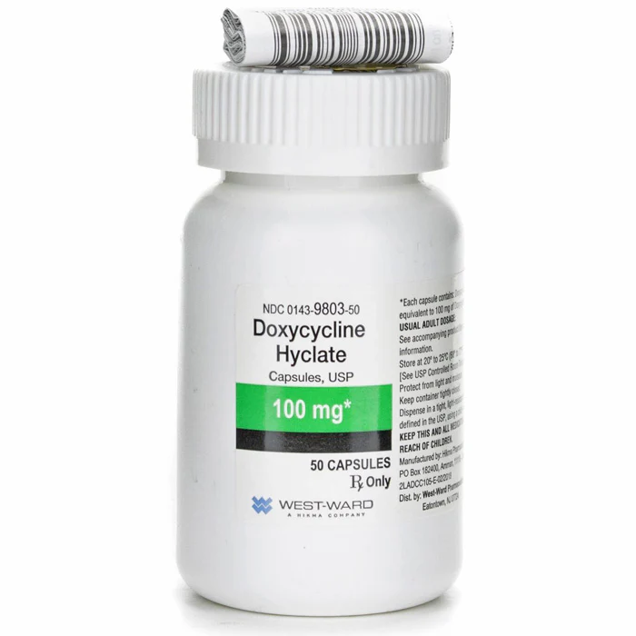 Buy Doxycycline Hyclate 100mg Capsules (50 Count) | Antibiotic for Bacterial Infections Doxycycline Hyclate 100mg Capsules (50 Count) | Antibiotic for Bacterial Infections