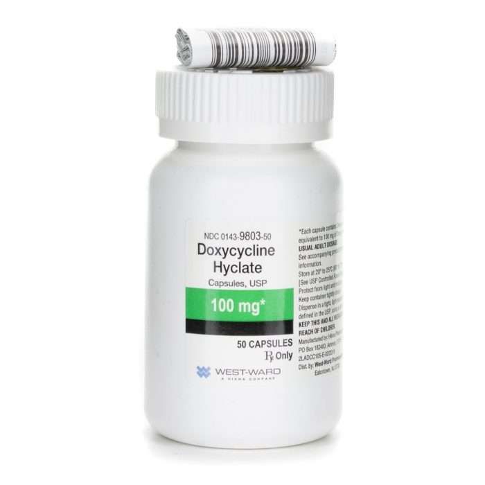 Doxycycline / Azithromycin (antibiotics commonly prescribed)