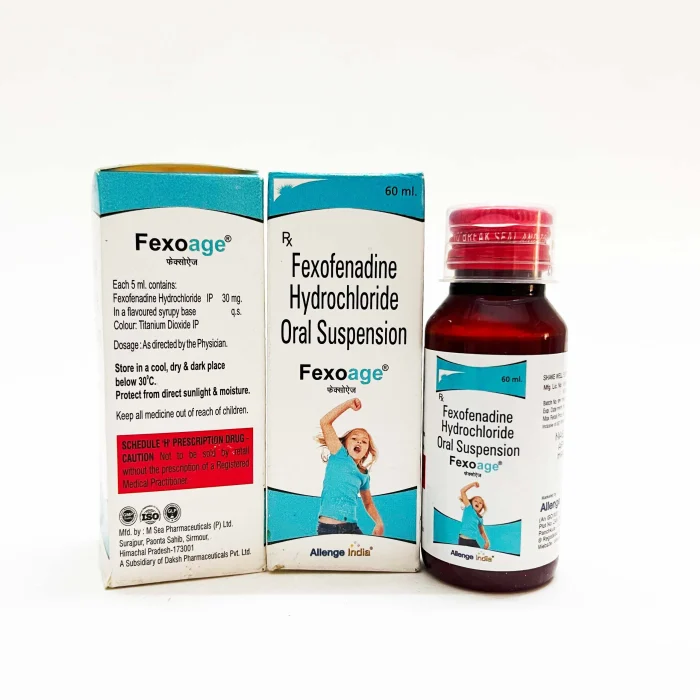 Buy Fexoage (Fexofenadin Hydrochloride) Oral Suspension Fexoage (Fexofenadin Hydrochloride) Oral Suspension