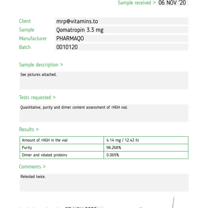 Buy Qomatropin HGH 100iu – Pharmaqo Labs Qomatropin HGH 100iu – Pharmaqo Labs