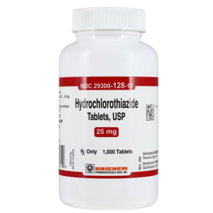 Hydrochlorothiazide (HCTZ) 30 Tablets, 90 Tablets – 12.5mg, 25mg, 50mg