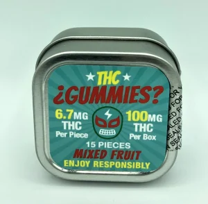 THC Gummies – Mixed Fruit – 10 Pieces