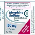 Buy Morphine sulfate 100mg extended release tablet