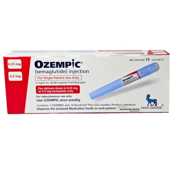 Ozempic (Semaglutide) 0.25mg & 0.5mg Pre-filled Pen 3mL – Type 2 Diabetes Treatment