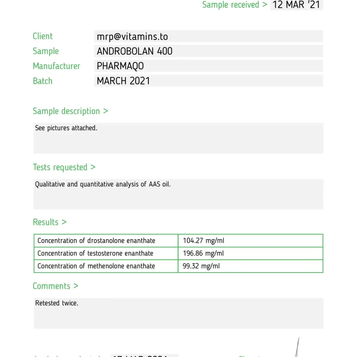 Buy Androbolan 400 – Pharmaqo Labs Androbolan 400 – Pharmaqo Labs