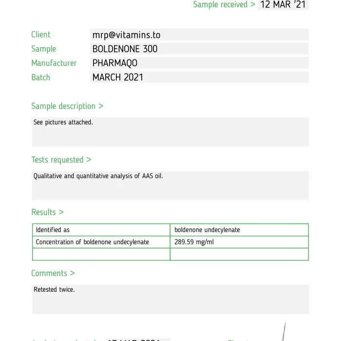 Boldenone 300 – Pharmaqo Labs