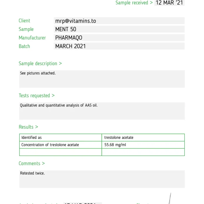 Ment 50 – Pharmaqo Labs
