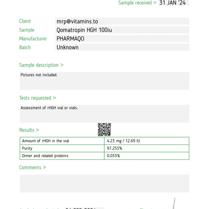 Buy Qomatropin HGH 100iu – Pharmaqo Labs Qomatropin HGH 100iu – Pharmaqo Labs