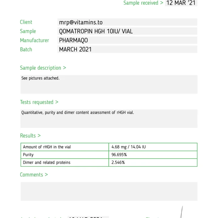Buy Qomatropin HGH 100iu – Pharmaqo Labs Qomatropin HGH 100iu – Pharmaqo Labs