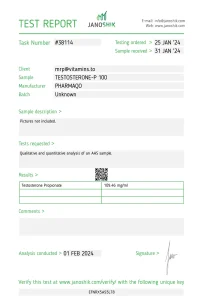 Testosterone Propionate 100mg/ml – Pharmaqo Labs