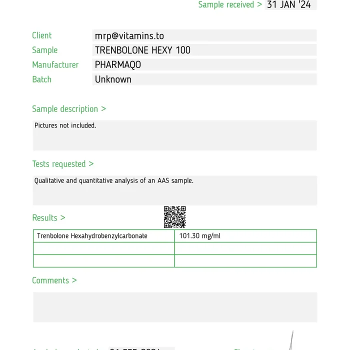 Trenbolone Hexy 100 – Pharmaqo Labs | Long-Acting