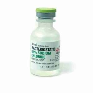 Bacteriostatic 0.9% Sodium Chloride Injection 30ml