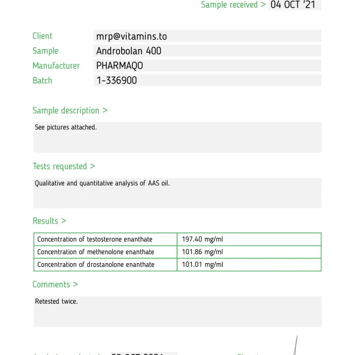 Buy Androbolan 400 – Pharmaqo Labs Androbolan 400 – Pharmaqo Labs