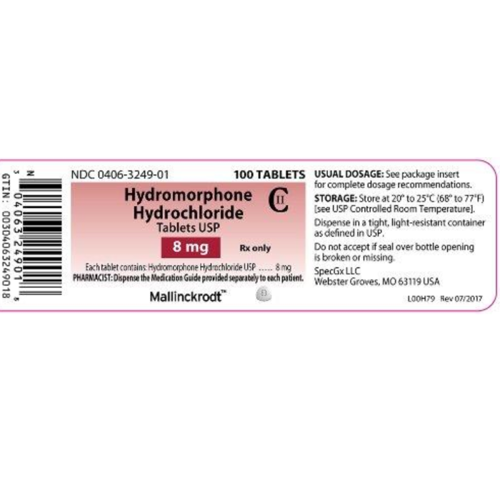 Buy Hydromorphone Hydrochloride 8mg Tablet – Price Per Pill!