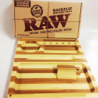 RAW Backflip Magnetic Bamboo Striped Rolling Tray