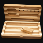 RAW Backflip Magnetic Bamboo Striped Rolling Tray