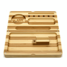 RAW Backflip Magnetic Bamboo Striped Rolling Tray
