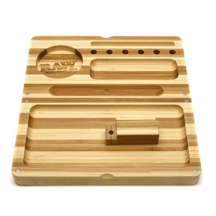 Buy RAW Backflip Magnetic Bamboo Striped Rolling Tray RAW Backflip Magnetic Bamboo Striped Rolling Tray
