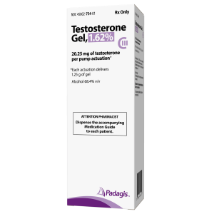 Testosterone gel (AndroGel, Testim)
