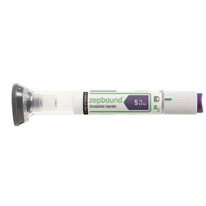 Buy Zepbound Tirzepatide Injection Prefilled Syringes 5 mg/0.5 mL Pen-Style (4-Pack) **Refrigeration Required** (RX) Zepbound Tirzepatide Injection Prefilled Syringes 5 mg/0.5 mL Pen-Style (4-Pack) **Refrigeration Required** (RX)