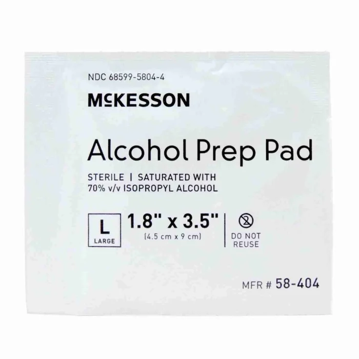 Buy Alcohol Prep Pads, Sterile, Mckesson, 1.75 X 3.25”, Large, 100/box Alcohol Prep Pads, Sterile, Mckesson, 1.75 X 3.25”, Large, 100/box