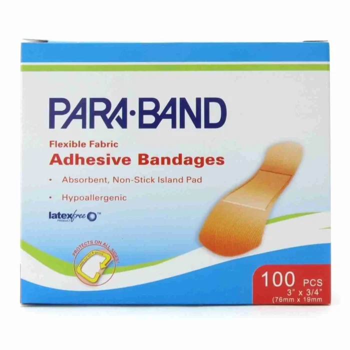 Bandage, Strip Fabric, 3/4″ X 3″, Latex-free, Para-aid®, 100/box