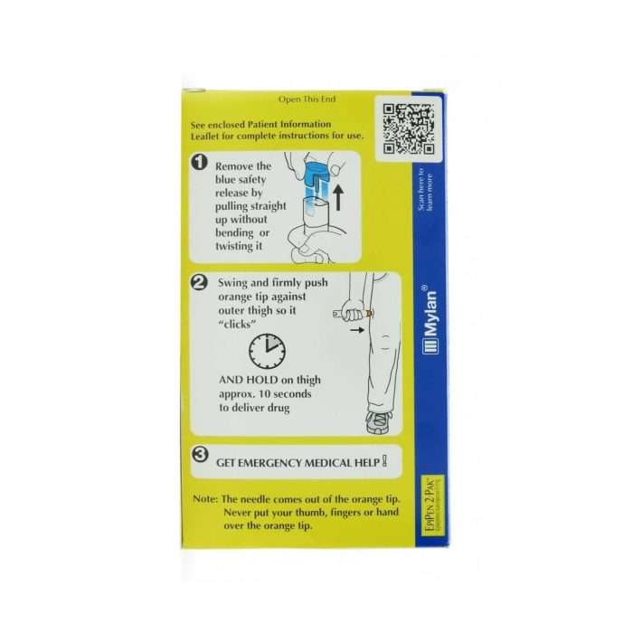 Epipen, 0.3mg, 1:1000 Single-Use, Auto-Injector, 2/Box!