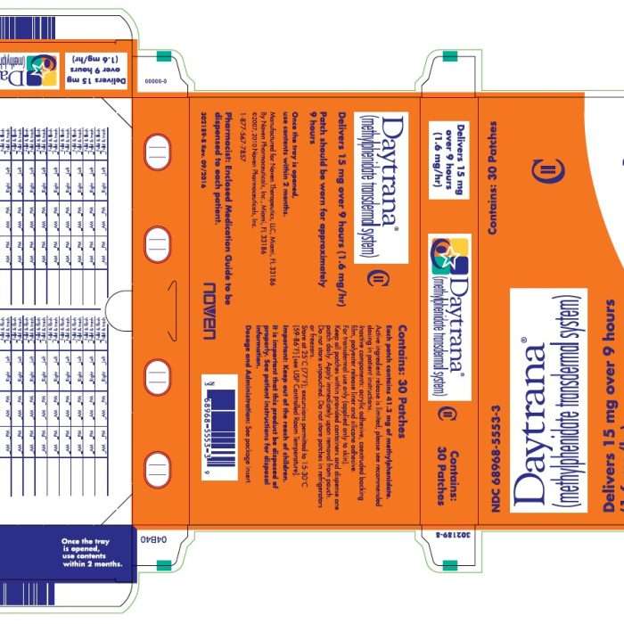 Daytrana (methylphenidate transdermal patch)