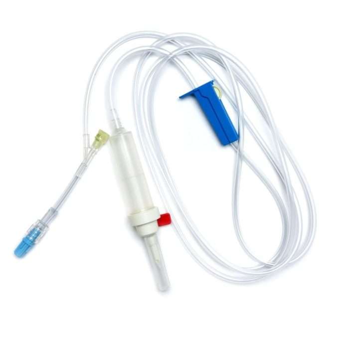 Iv Set, Vented Spike, 20 Drops/ml, 1 Injection Site, Spin-lock®, Latex Free, 80″, 50/case