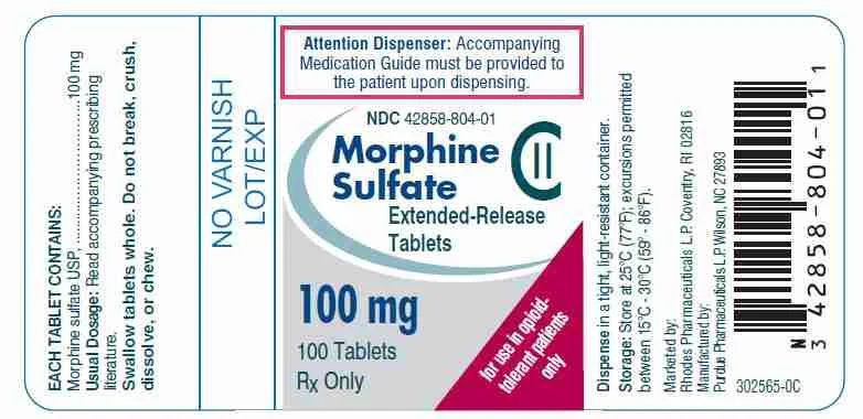 Buy Morphine Sulfate Extended-Release Tablets 100 mg – 100 Tablets per Pack Morphine Sulfate Extended-Release Tablets 100 mg – 100 Tablets per Pack