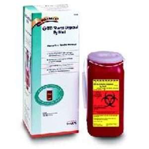 Sharps Collector, 1.4 Quart, Mail-away, Red, Each!