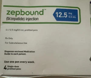 Zepbound Tirzepatide Injection Prefilled Syringes 12.5 mg/0.5 mL Pen-Style (4-Pack) **Refrigeration Required** (RX)