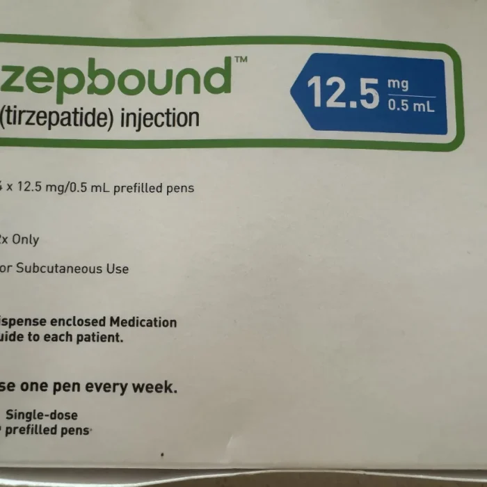 Zepbound Tirzepatide Injection Prefilled Syringes 12.5 mg/0.5 mL Pen-Style (4-Pack) **Refrigeration Required** (RX)