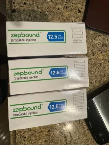 Zepbound Tirzepatide Injection Prefilled Syringes 12.5 mg/0.5 mL Pen-Style (4-Pack) **Refrigeration Required** (RX)