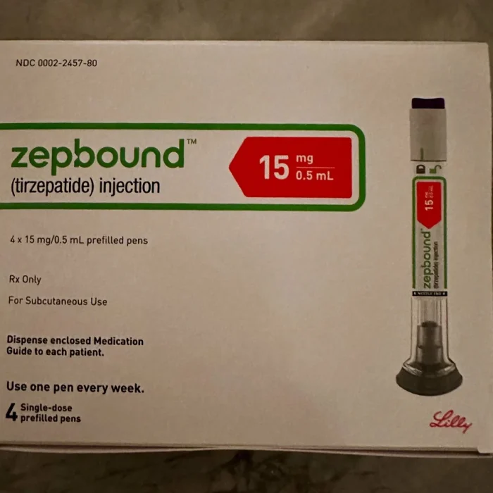 Zepbound Tirzepatide Injection Prefilled Syringes 15 mg/0.5 mL Pen-Style (4-Pack) **Refrigeration Required** (RX)