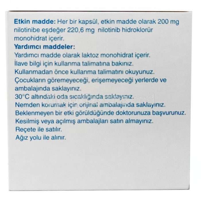 Tasigna 150mg Capsule (Nilotinib)