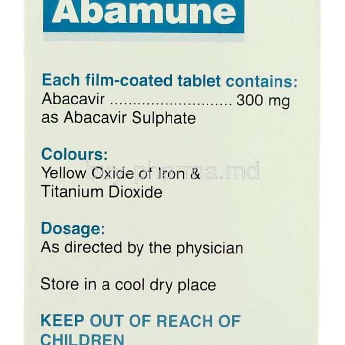 Buy Abamune 300mg Tablet (Abacavir) Abamune 300mg Tablet (Abacavir)