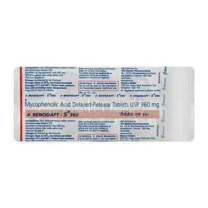 Renodapt S 360mg Capsule (Mycophenolate Mofetil)
