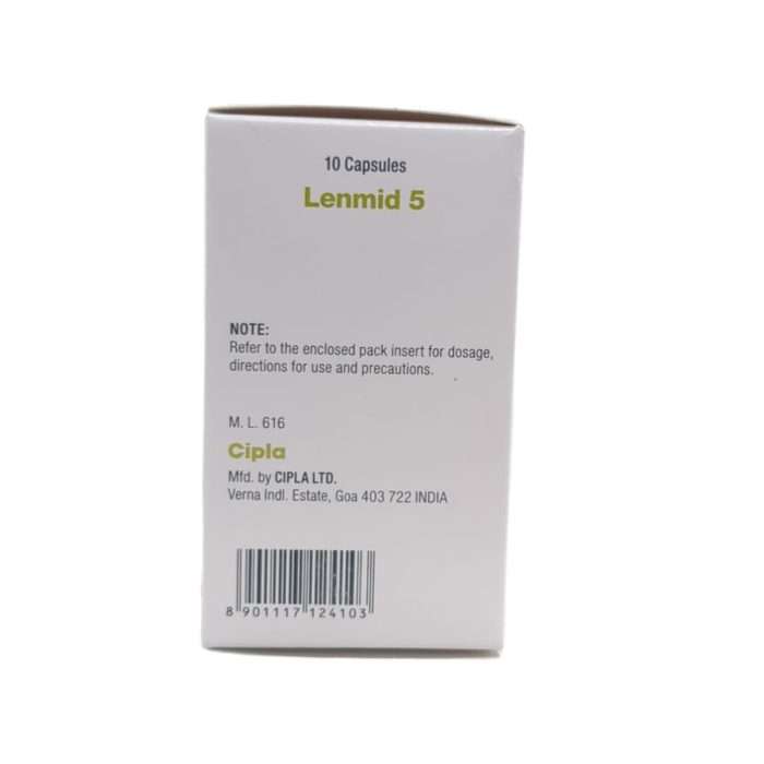 Buy Lenmid 5mg Capsule (Lenalidomide) Lenmid 5mg Capsule (Lenalidomide)