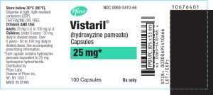 Vistaril (Hydroxyzine Pamoate) 25mg Capsules - Anxiety & Allergy Relief
